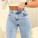 High-Waisted Women's Jeans in Trendy Washes