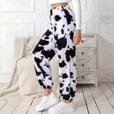 Trendy Cow Print Women's Trousers