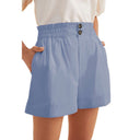Chic Women's Shorts with Button Accents