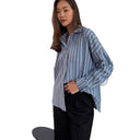 Striped Cotton Blouse for Women - Relaxed Fit