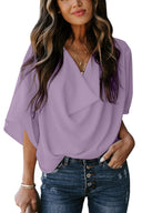 Chic Wrap Blouse for Women in Relaxed Style