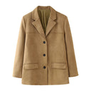 Chic Quilted Blazer Jacket with Ample Pockets