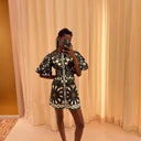 Floral Collared Women's Dress Design