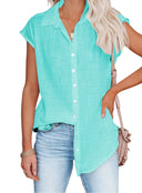 Airy Short Sleeve Blouse in Premium Fabric