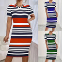 Chic Women's Striped Fitted Dresses