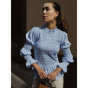 Ruffle Detail Blouse with Smock Design for Women