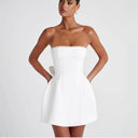 Stylish Off-Shoulder Women's Cocktail Dress with Beaded Hem