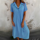 Chic Women's Button-Down Shirt Dress