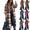Chic Oversized Checkered Blouse for Women