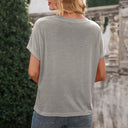 Chic Women's T-Shirt with Chest Pocket in Cotton Blend