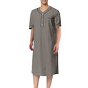 Chic Women's Short Sleeve Dress with Stand-Up Collar