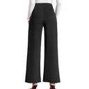 Chic Women's High-Waisted Wide-Leg Pants with Buttons