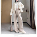 Chic Wide-Leg Trousers with Fringes for Women