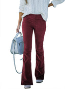 Women's Corded Fabric Flared Jeans