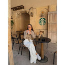 Chic Women's Blouse with Knot Detail & Stylish Cuffs