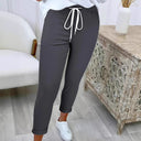 Women's Relaxed Fit Pants with Adjustable Waist