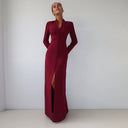Chic Maxi Dress with Button Placket Design