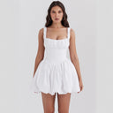 Lace-Accented Women's Balloon Dress