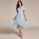 Chic Asymmetric Hem Women's Wrap Dress