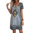 Stylish Ethnic Pattern Women's Tunic Dress