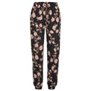 Floral Print Jersey Pants with Elastic Waist