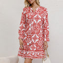 Decorative Pattern Women's Dress with Chic Design