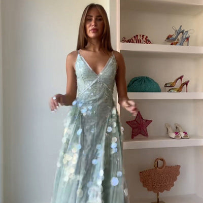 Elegant Evening Dress with Dazzling Accents