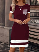 Stylish Women's Striped Dress with Chest Pocket