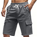 Women's Cargo Shorts with Elastic Waist and Side Pockets