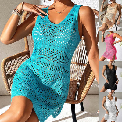 Women's Crochet Beach Sarong with Lace Design