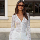 Ladies Long Sleeve Lace Top for Sophisticated Style