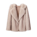 Chic Faux Fur Blazer with Trendy Collar