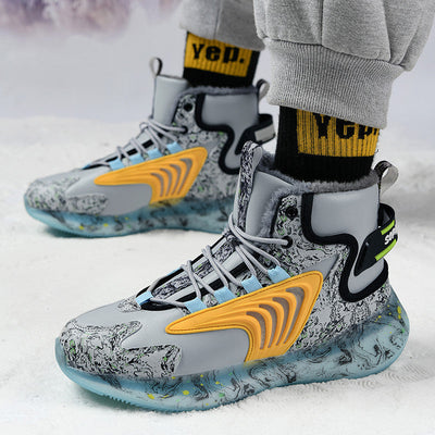 Insulated High-Top Sneakers with Non-Slip Sole for Women