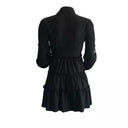 Chic Women's Long Sleeve Shirt Dress with Flowing Hem