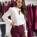 Chic Button Detail Women's Blouse