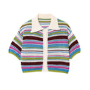Colorful Striped Women's Knit Shorts Collection
