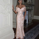 Chic High-Neck Evening Dress with Ruffled Detail