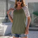Animal Print Women's T-Shirt with American Neckline