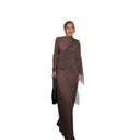Chic Asymmetrical Wrap Dress with Ruffle Accents