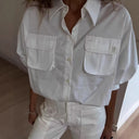 Women's Stylish Blouse with Chest Pockets