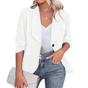Glitter Blazer Jacket for Women with Stylish Silhouette and Chic Lapels