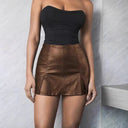 Chic Women's Mini Skirt with Modern Silhouette and Side Slits