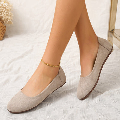 Suede Indoor Slippers with Non-Slip Sole for Women