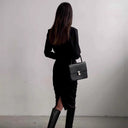 Chic Long Sleeve Wrap Dress for Women