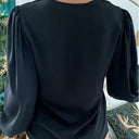 Puff Sleeve Blouse with Chain Accents for Women