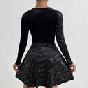 Chic Glittering Wrap Cocktail Dress for Women