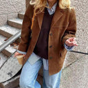 Chic Women's Blazer Jacket with Patch Pockets
