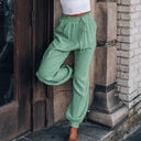 Women's Elastic Waist Casual Trousers