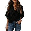 Chic V-Neck Blouse with Flowy Design for Women