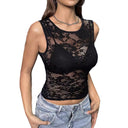 Floral Lace Women's Fitted Top